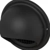 Sanivesk overdrukrooster dampkap bol inox zwart Ø125mm