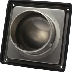 Sanivesk overdrukrooster met kap RVS Ø125 mm