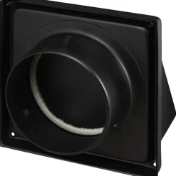Sanivesk overdrukrooster met kap RVS zwart Ø 125 mm