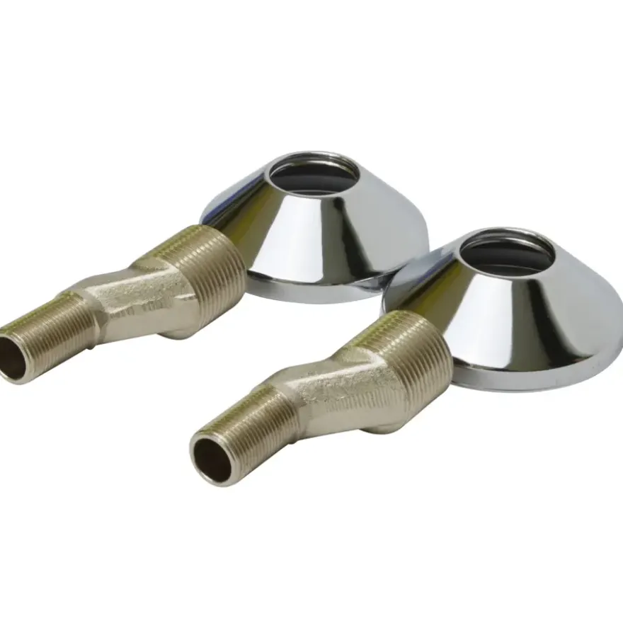 Sanivesk S-Koppeling 3/4"Mx3/8"M Chroom 2 stuks