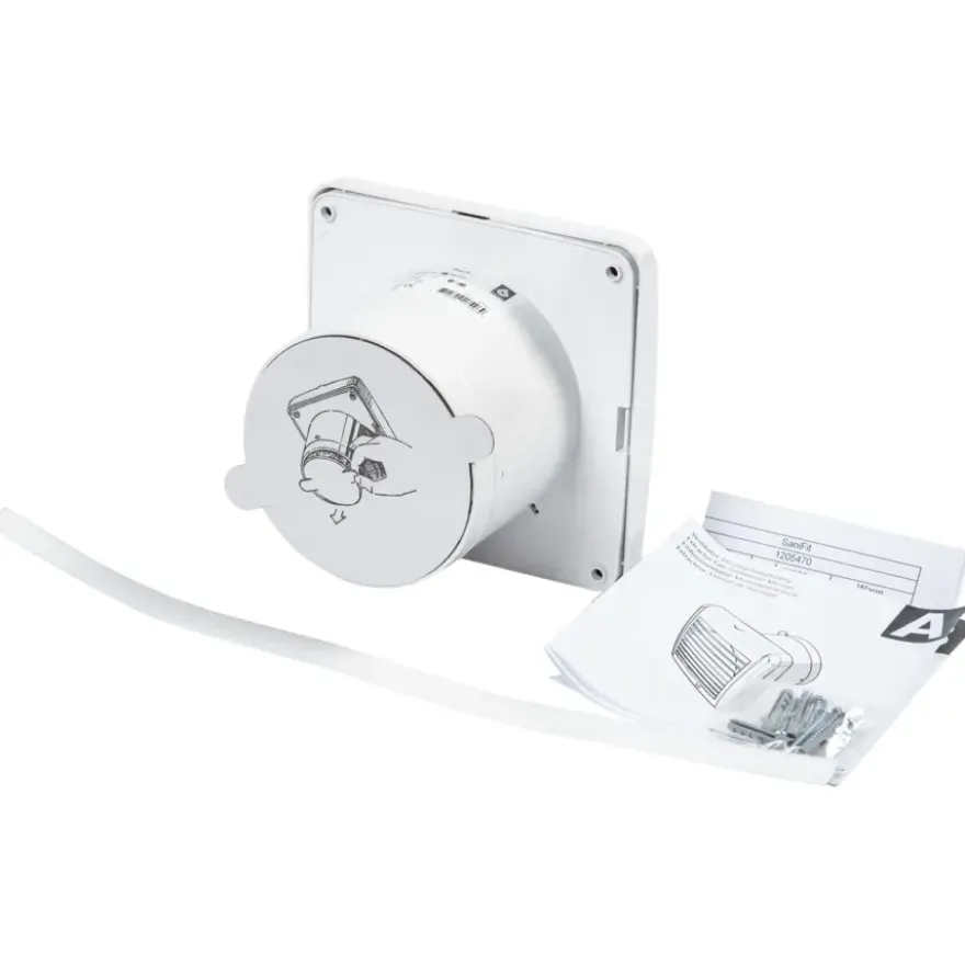 Sanivesk stille inbouwventilator Standaard met timer wit Ø 100 mm
