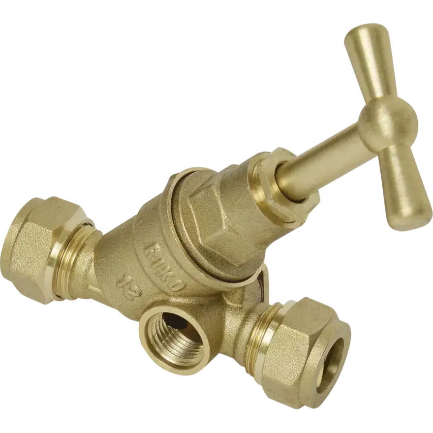 Sanivesk Stopkraan Knel + Aftap 15x15mm