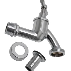Sanivesk Tapkraan + Slangkoppeling 1/2"Mx3/4"M Chroom