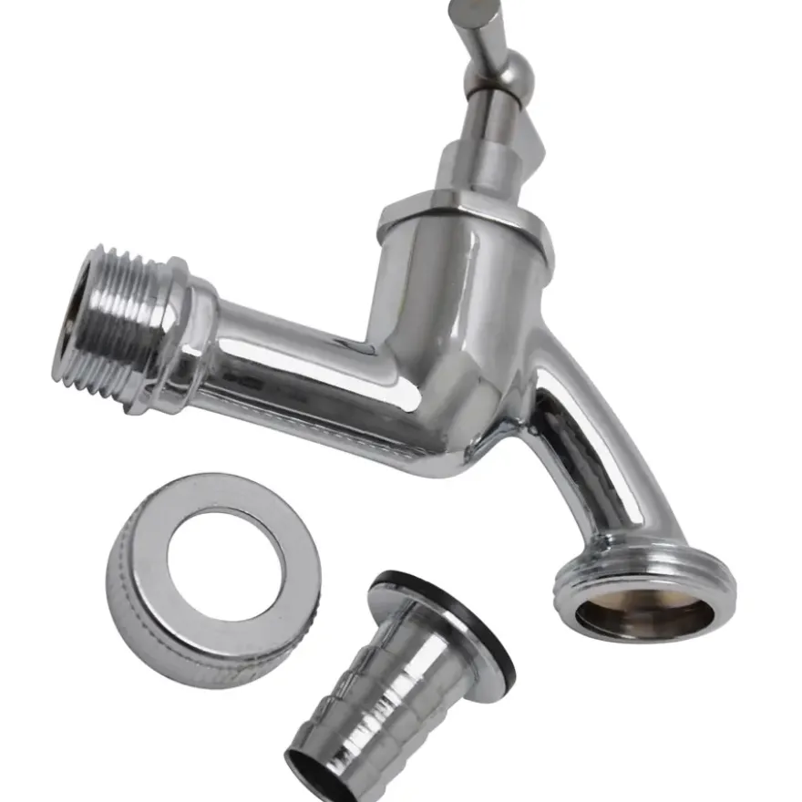 Sanivesk Tapkraan + Slangkoppeling 1/2"Mx3/4"M Chroom