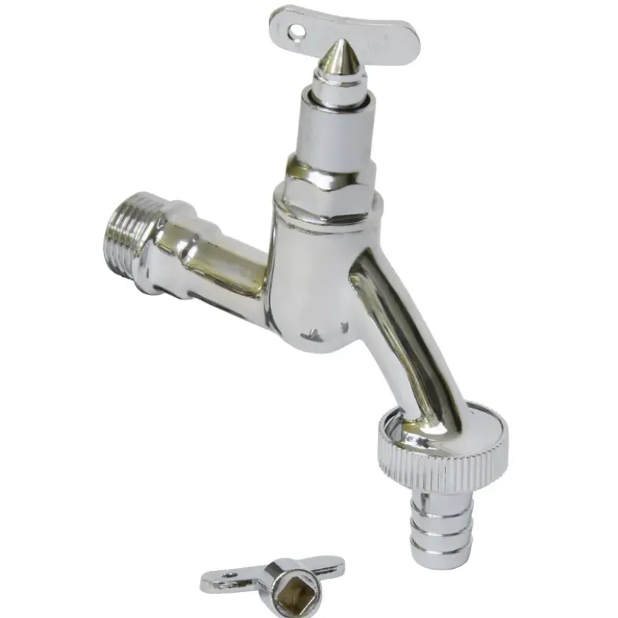 Sanivesk Tapkraan + Slangkoppeling 1/2"M + 2 Sleutels Chroom