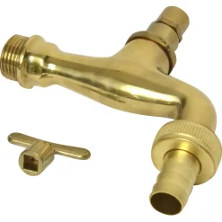 Sanivesk Tapkraan + Sleutel 1/2"x3/4"M Messing