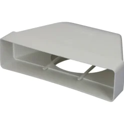 Sanivesk vlakkanaal bochtstuk 90° verticaal 220x55 mm Ø 125 mm