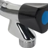Sanivesk Wasmachinekraan + Keerklep 1/2"M Knop Zwart
