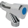 Sanivesk Wasmachinekraan + Keerklep 1/2"M Knop Chroom