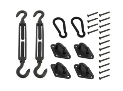 Schaduwdoek montage set 8mm RVS Zwart