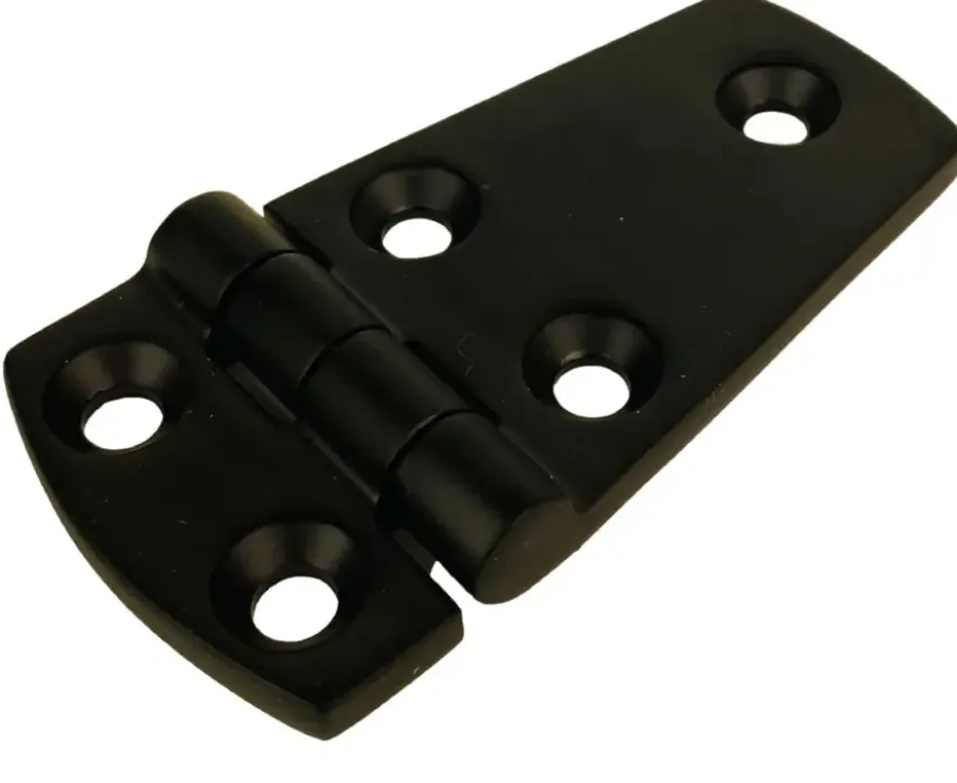 Scharnier 76/20x38x4mm RVS Zwart