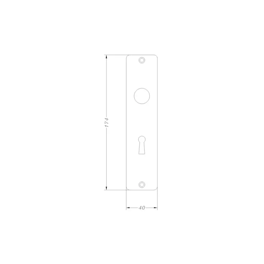Schild sleutelgat 56mm aluminium