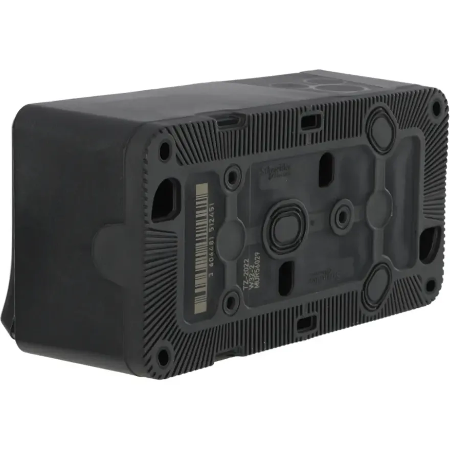Schneider Electric Mureva Styl wandcontactdoos 2-voudig horizontaal IP55 antraciet