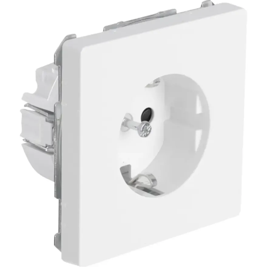 Schneider Merten D-Life Inbouw Stopcontact Enkel Geaard Wit
