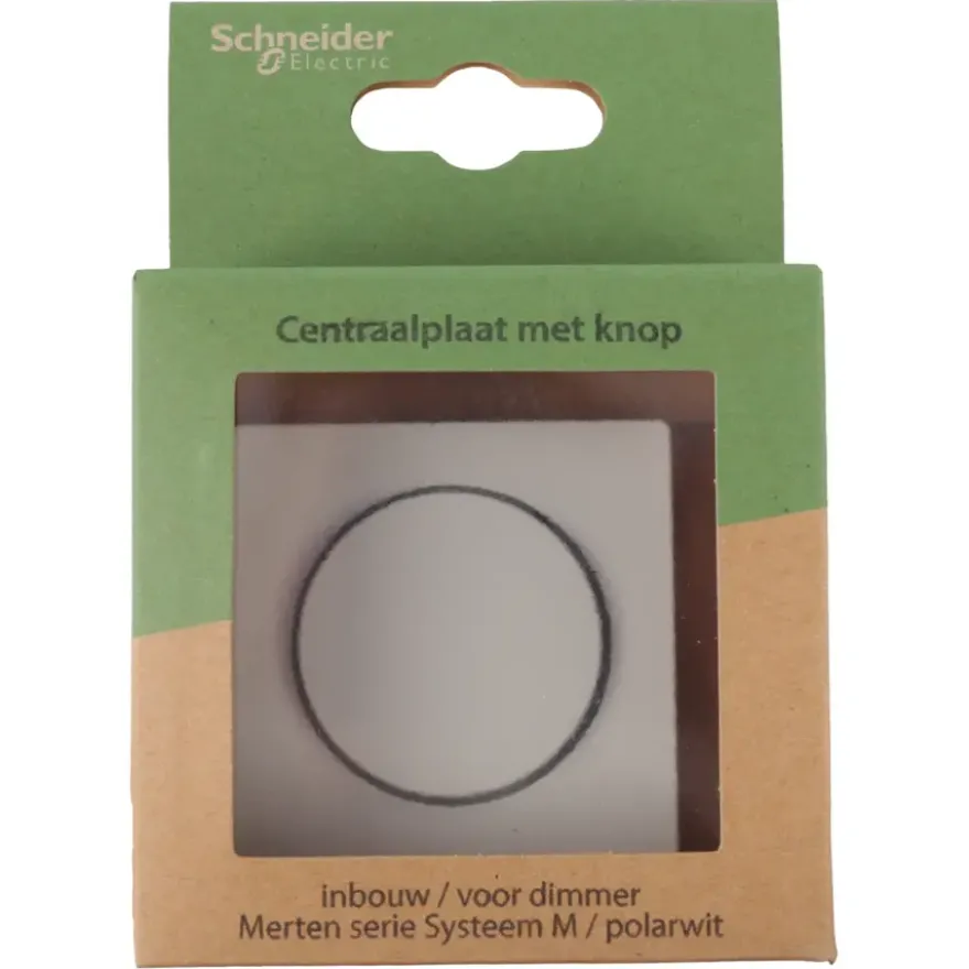 Schneider Merten System-M Centraalplaat Dimmer Polarwit
