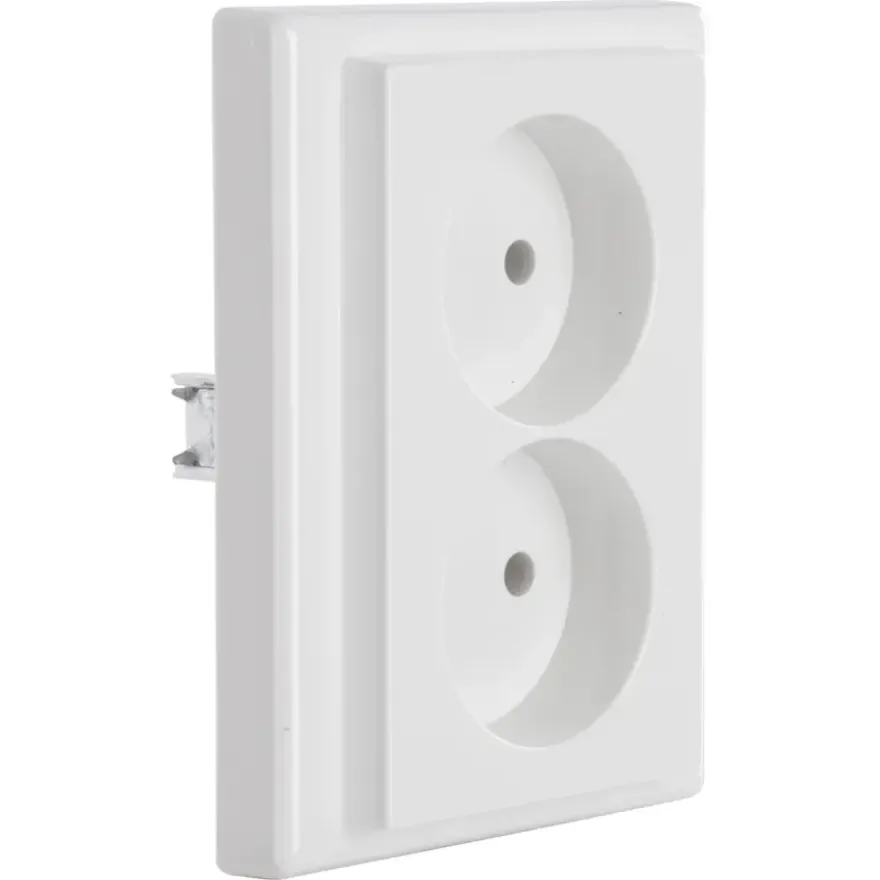 Schneider Merten System-M Dubbel Stopcontact Polarwit