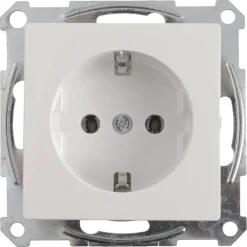 Schneider Merten System-M Enkel Geaard Stopcontact Actief Wit