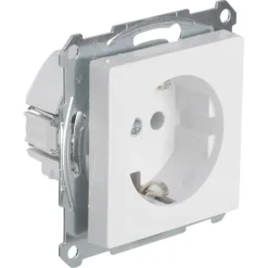 Schneider Merten System-M Enkel Geaard Stopcontact Actief Wit
