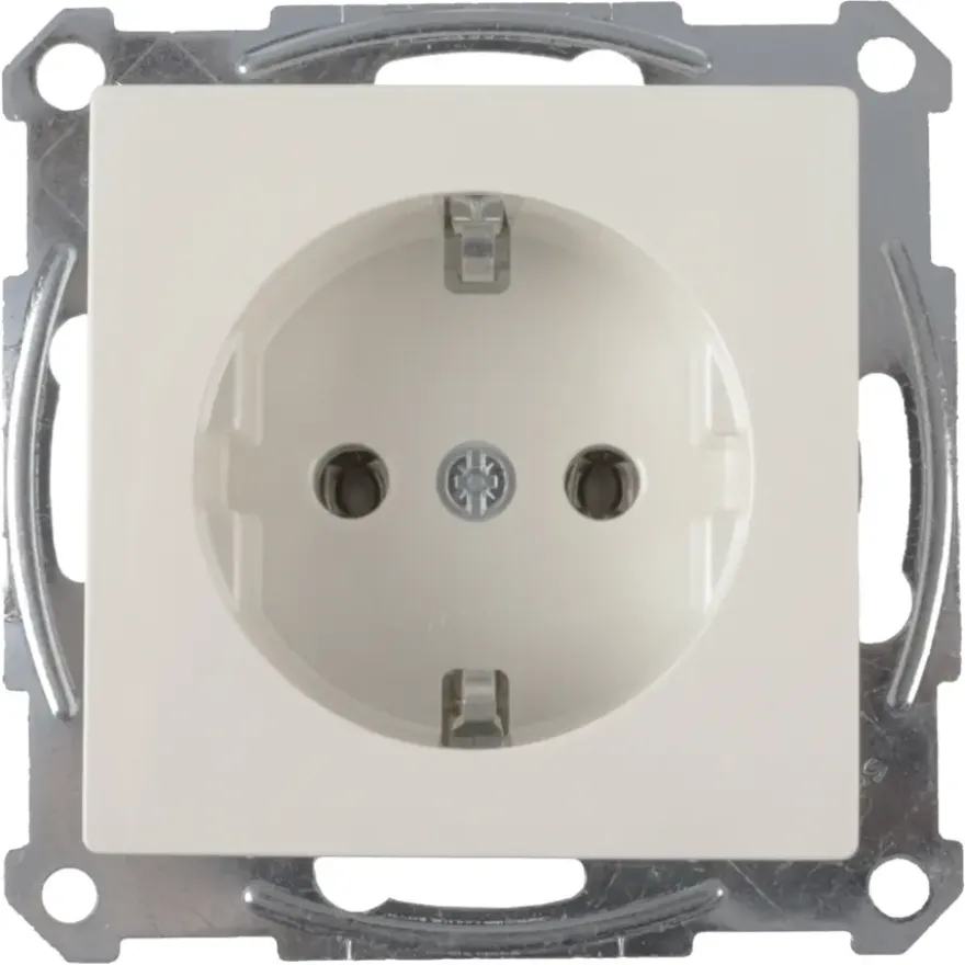 Schneider Merten System-M Enkel Geaard Stopcontact Polarwit