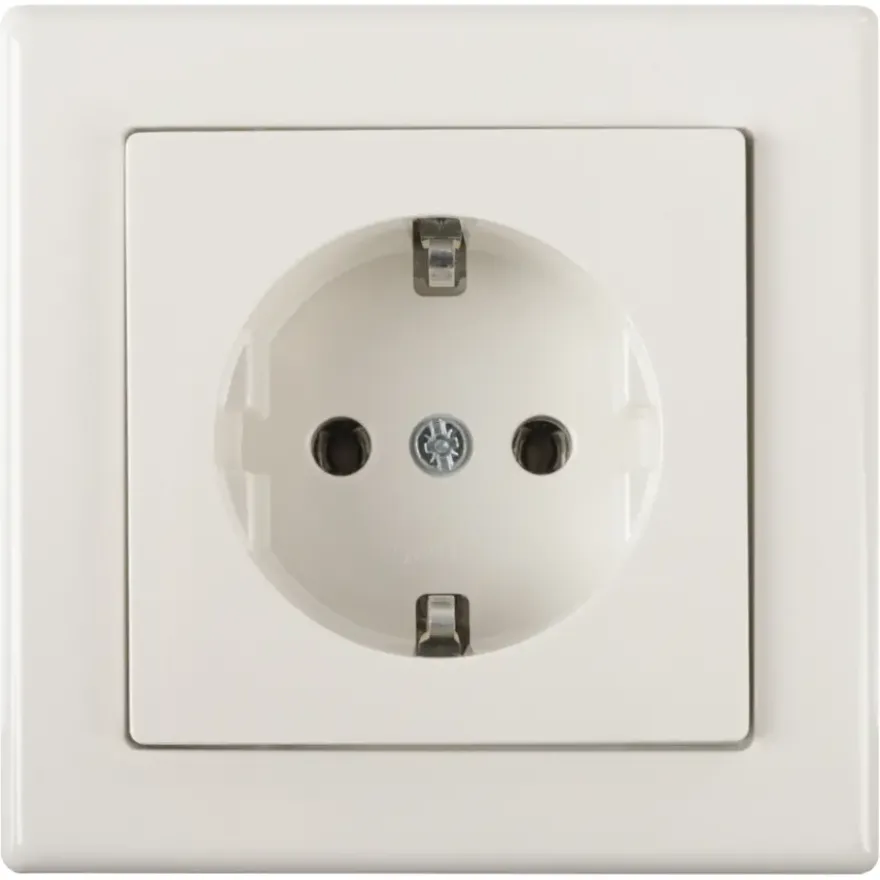 Schneider Merten System-M Enkel Geaard Stopcontact Polarwit