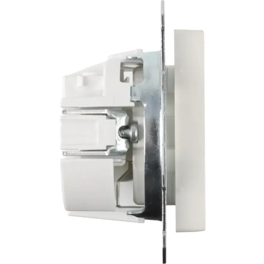 Schneider Merten System-M Enkel Geaard Stopcontact Polarwit
