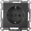 Schneider Merten System-M Enkel Geaard Stopcontact Antraciet