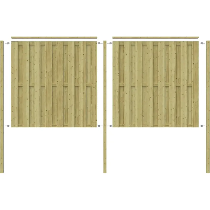 Schutting startpakket Royal grenen hout 3,8 m lang