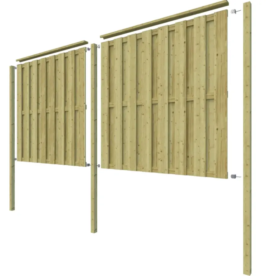 Schutting startpakket Royal grenen hout 3,8 m lang