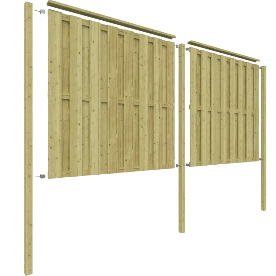 Schutting startpakket Royal grenen hout 3,8 m lang