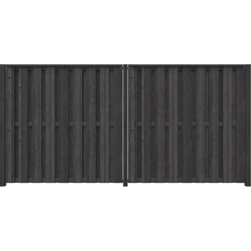 Schutting startpakket Royal grenen hout antraciet 3,8 m lang