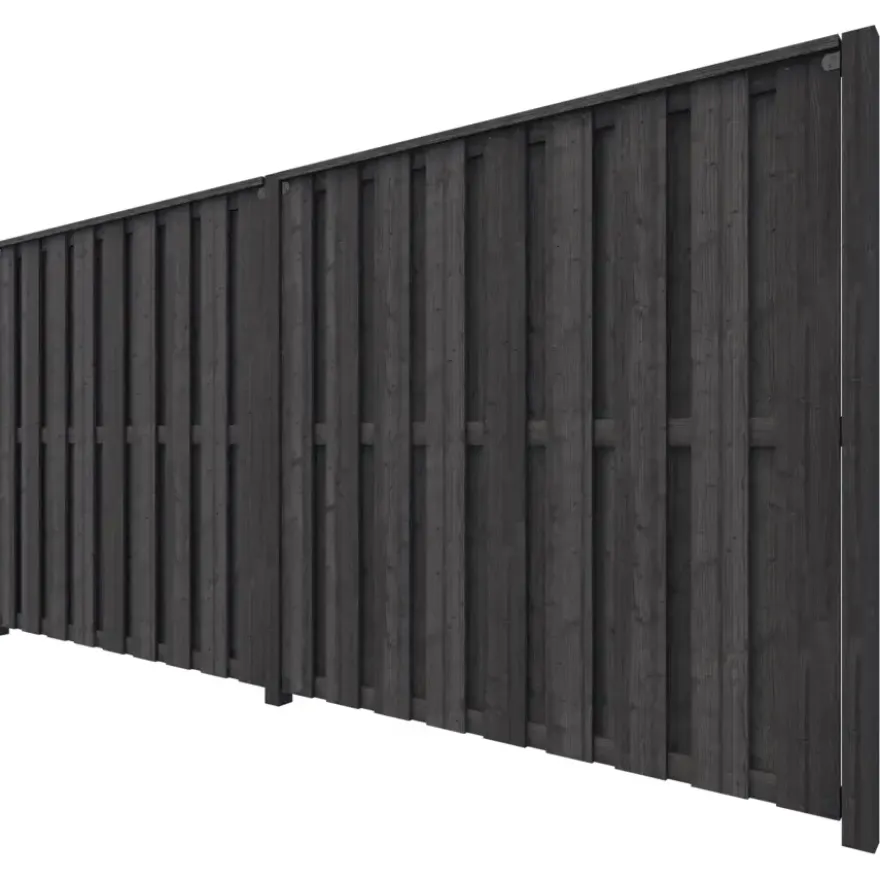 Schutting startpakket Royal grenen hout antraciet 3,8 m lang
