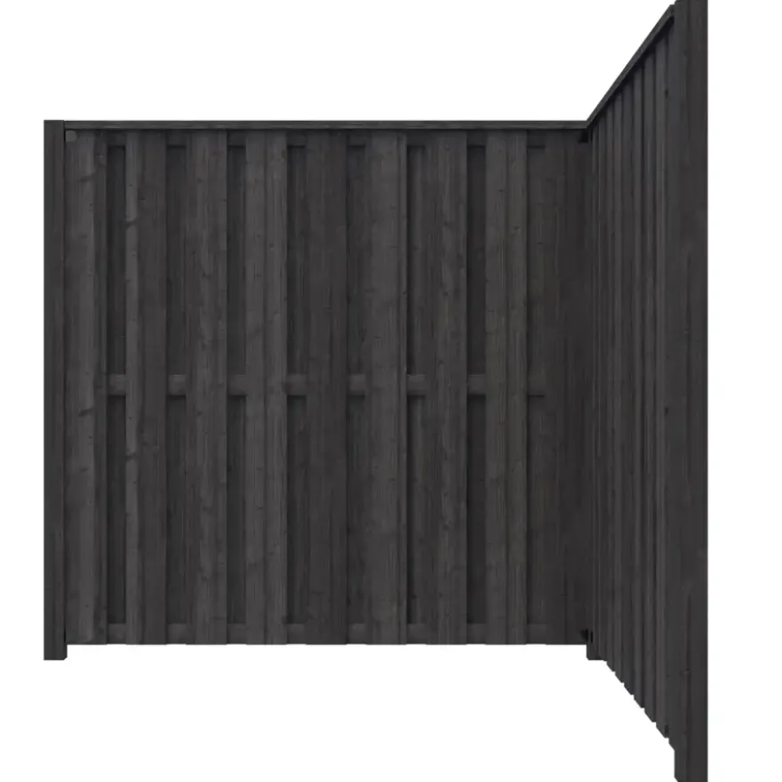 Schutting startpakket Royal grenen hout antraciet 3,8 m lang