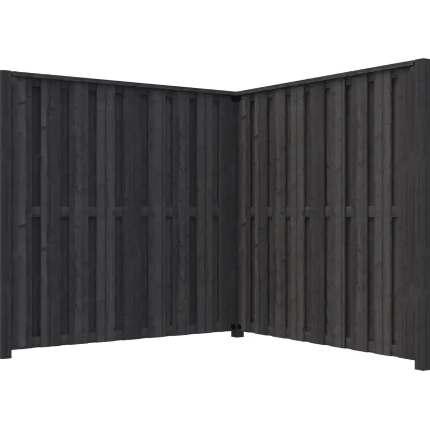 Schutting startpakket Royal grenen hout antraciet 3,8 m lang