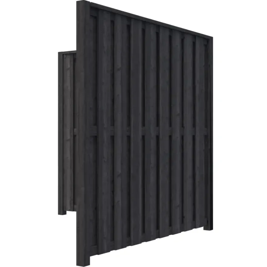 Schutting startpakket Royal grenen hout antraciet 3,8 m lang