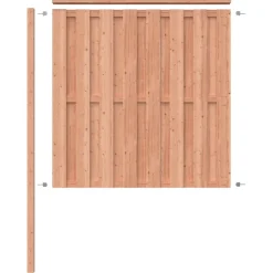 Schutting volgpakket Douglas hout 1,9 m lang