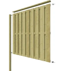 Schutting volgpakket Royal grenen hout 1,9 m lang