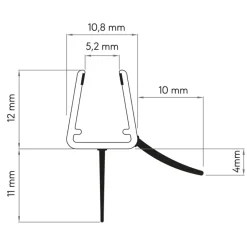 Sealskin afdichtprofiel universeel transparant 6/8 mm 100 cm