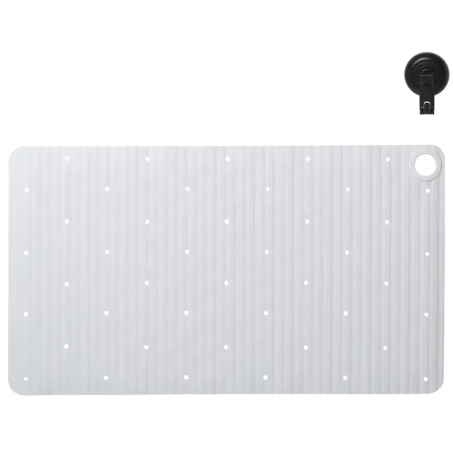 Sealskin antislip badmat Ribb 40x70 cm wit (inclusief zwarte haak)