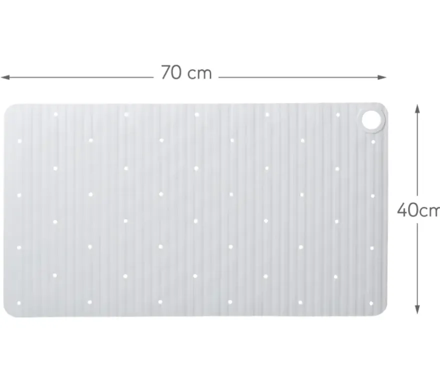 Sealskin antislip badmat Ribb 40x70 cm wit (inclusief zwarte haak)