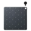 Sealskin antislip douchemat Ribb 55x55 cm antraciet (inclusief zwarte haak)