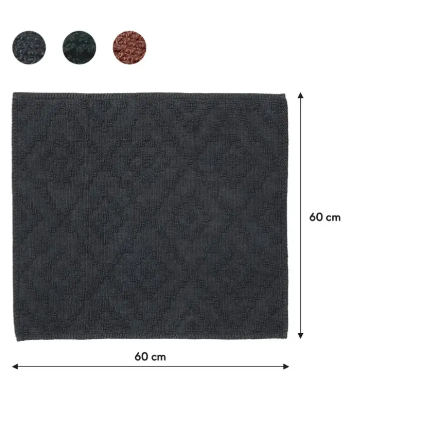 Sealskin badmat aztec 60x60cm donkergrijs