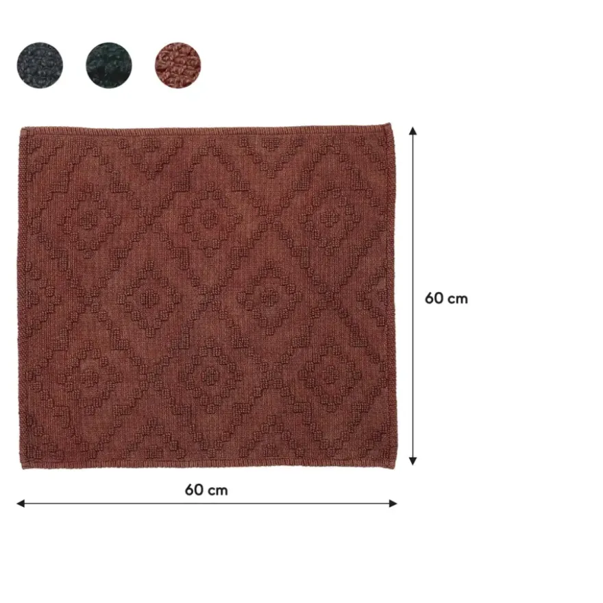 Sealskin badmat aztec 60x60cm donkerroze