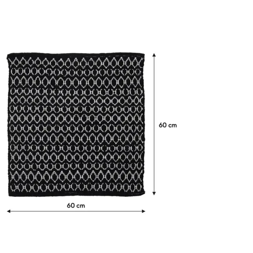 Sealskin badmat boho 60x60cm zwart
