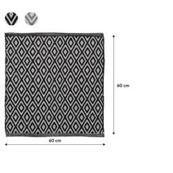Sealskin badmat trellis 60x60cm zwart
