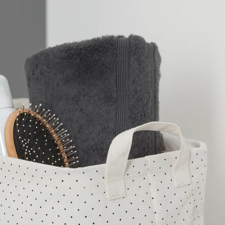 Sealskin Dots mandje ecru textiel