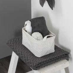 Sealskin Dots mandje ecru textiel
