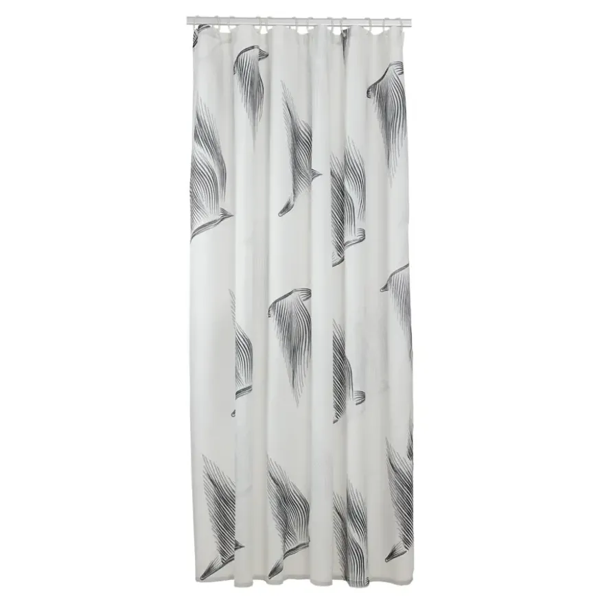 Sealskin douchegordijn birds 180x200cm zwart/wit