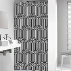 Sealskin douchegordijn brave 180x200cm zwart/wit