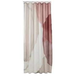 Sealskin douchegordijn earth 180x200cm donker roze/wit