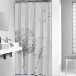 Sealskin douchegordijn flow 180x200cm zwart/wit
